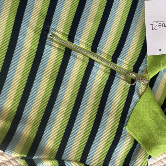 Rue2 Polo Shirt - Green and Black Stripes - Picture 7 of 7